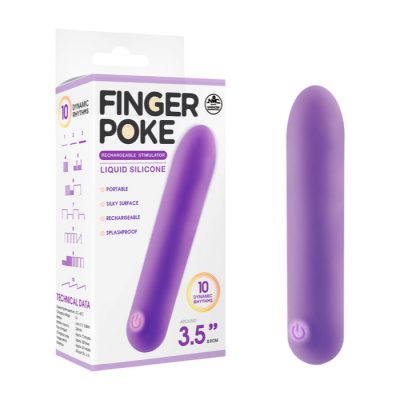 NMC Finger Poke 3 point 5 Inch Liquid Silicone Point Tip Bullet Vibrator Pink Purple FPBQ017A00 022 4897078634406 Multiview