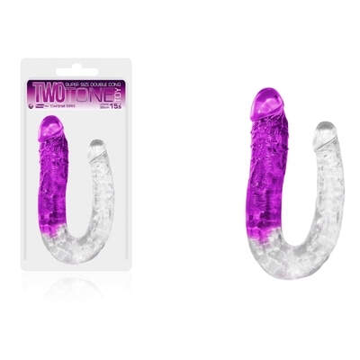 NMC Two Tone Super Size Double Ended Dong Clear Purple 6264010 4897078626401 Multiview