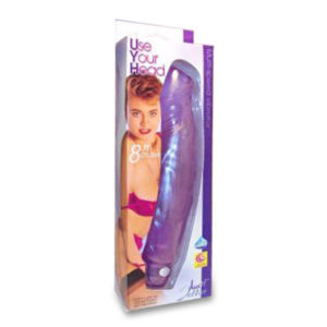 NMC Lucid Jellies Use Your Head Vibrator 8 inch Dong Purple 6P503-Q22 4892503058161 Boxview