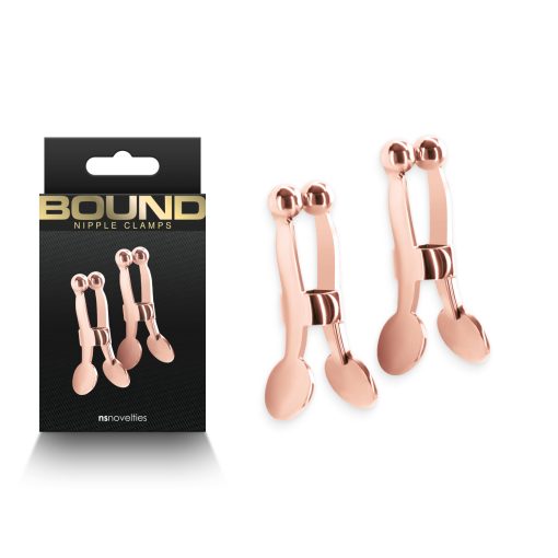 NS Novelties Bound C1 Ball style Nipple Clamps Rose Gold NSN 1303 22 657447106958 Multiview