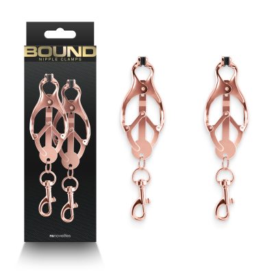 NS Novelties Bound C3 Gravity Tension Clover style Nipple Clamps Rose Gold NSN 1303 32 657447106996 Multiview