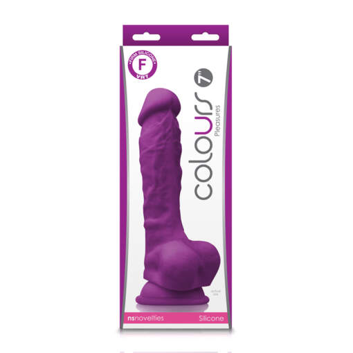 NS Novelties Colours 7 Inch Dong Firm Purple NSN 0405 05 657447102110 Boxview