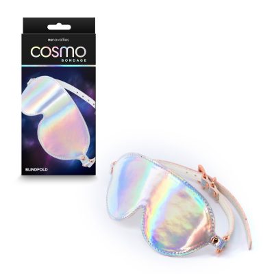 NS Novelties Cosmo Bondage Blindfold Spectral Rainbow Holographic Rose Gold NSN 1313 01 657447105654 Multiview