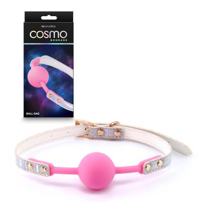 NS Novelties Cosmo Bondage Silicone Ball Gag Spectral Rainbow Holographic Rose Gold Pink NSN 1313 07 657447105715 Multiview
