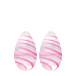 NS Novelties Crystal Eggs Clear Pink Stripe NSN 0703 11 657447090349 Detail