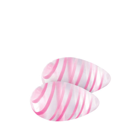 NS Novelties Crystal Eggs Clear Pink Stripe NSN 0703 11 657447090349 Lay Detail