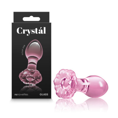 NS Novelties Crystal Glass Flower Butt Plug Pink NSN 0718 04 657447104749 Multiview