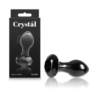 NS Novelties Crystal Glass Gem Butt Plug Black NSN 0718 13 657447104763 Multiview