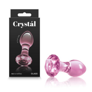 NS Novelties Crystal Glass Gem Butt Plug Pink NSN 0718 14 657447104770 Multiview