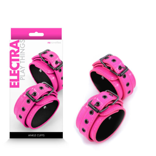 NS Novelties Electra Play Things Ankle Cuffs Neon Pink NSN 1310 34 657447105104 Multiview