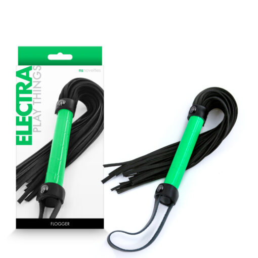 NS Novelties Electra Play Things Flogger Neon Green NSN 1310 48 657447105159 Multiview