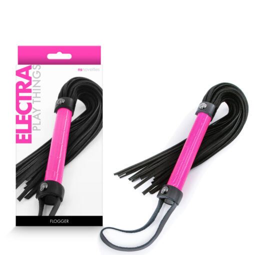 NS Novelties Electra Play Things Flogger Neon Pink NSN 1310 44 657447105135 Multiview