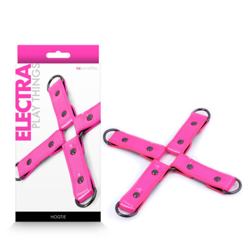 NS Novelties Electra Play Things Hogtie Connector Neon Pink NSN 1310 54 657447105166 Multiview