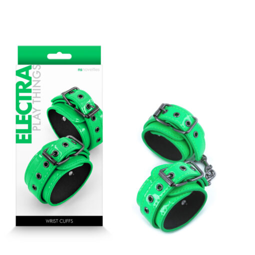 NS Novelties Electra Play Things Wrist Cuffs Neon Green NSN 1310 28 657447105098 Multiview