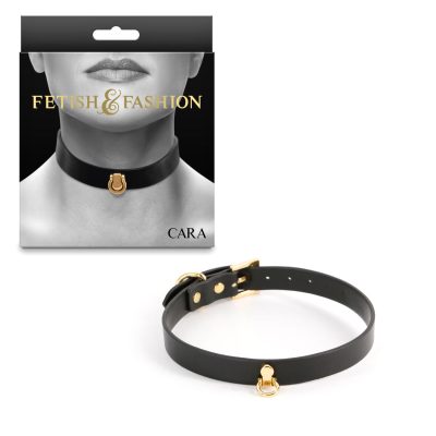 NS Novelties Fetish and Fashion Cara Collar Black Gold NSN 1800 73AP 657447108846 Multiview