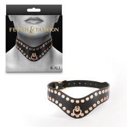 NS Novelties – Fetish & Fashion “Kali” Collar (Black/Gold)