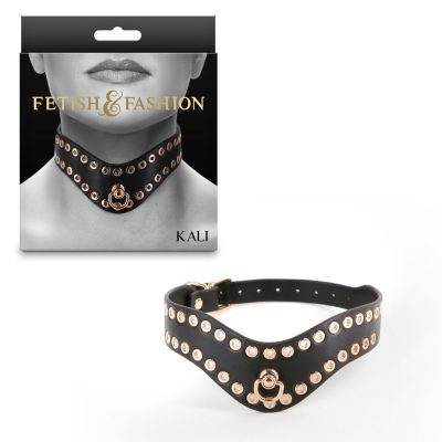 NS Novelties Fetish and Fashion Kali Posture Collar Black Gold NSN 1800 33AP 657447108808 Multiview