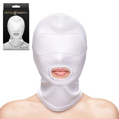 NS Novelties Fetish and Fashion Mouth Hood White NSN 1803 21AP 657447108914 Multiview