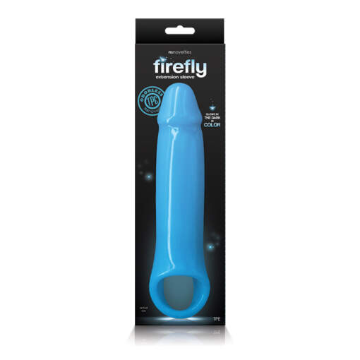 NS Novelties Firefly Penis Extension Sleeve Large Blue NSN 0473 87 657447102936 Boxview