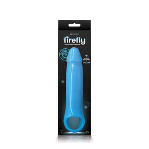 NS Novelties Firefly Penis Extension Sleeve Medium Blue NSN 0473 77 657447102929 Boxview