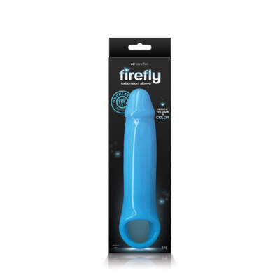 NS Novelties Firefly Penis Extension Sleeve Medium Blue NSN 0473 77 657447102929 Boxview