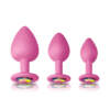 NS Novelties Glams Spades Trainer Kit 3 pc Anal Princess Plug Kit Pink Rainbow NSN 0509 04 657447102844 Detail