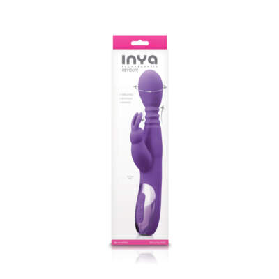 NS Novelties INYA Revolve Rotating Thrusting Rabbit Vibrator Purple NSN 0555 15 657447100970 Boxview