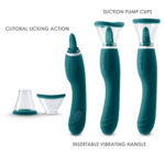 NS Novelties INYA Triple Delight Vibrator Suction Clitoral Flicker Teal NSN 0552 27 657447104428 Info Detail