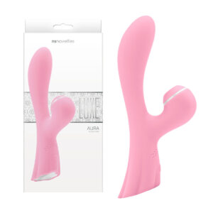 NS Novelties Luxe Aura Clitoral Suction Rabbit Pink NSN 0208 37 657447103773 Multview