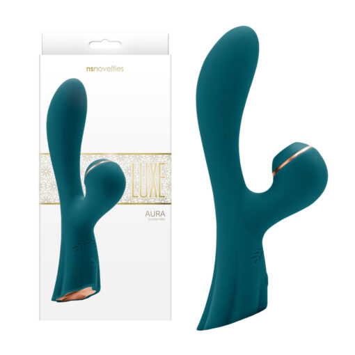 NS Novelties Luxe Aura Clitoral Suction Rabbit Teal NSN 0208 34 657447103780 Multiview