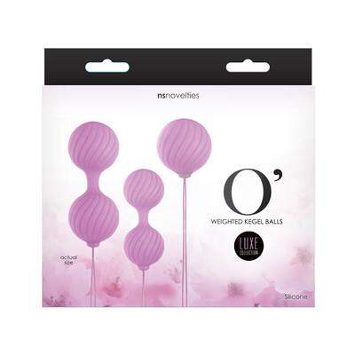 NS Novelties Luxe O Kegel Balls Kit Pink NSN 0208 24 657447098758 Boxview