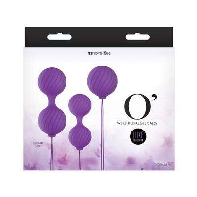 NS Novelties Luxe O Kegel Balls Kit Purple NSN 0208 25 657447098765 Boxview