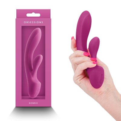 NS Novelties Obsessions Bonnie Rechargeable Rabbit Vibrator Dark Pink NSN 0274 14 657447106460 Multiview