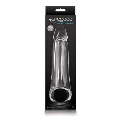 NS Novelties Renegade Fantasy Extension Penis Sleeve Large Clear NSN 1115 91 657447102905 Boxview