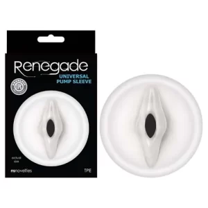 NS Novelties Renegade Universal Pump Sleeve Vagina Pussy Entrance Frosted Clear NSN 1127 31 657447098246 Multiview