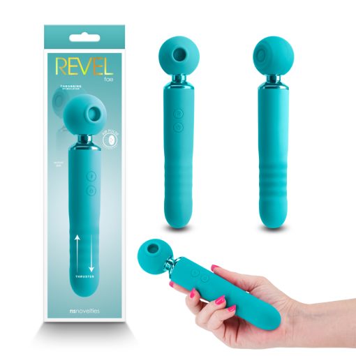 NS Novelties Revel Fae Air Pulse Tapping Thruster Teal NSN 0675 87 657447106217 Multiview
