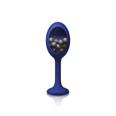NS Novelties The Rattler Silicone Weighted Butt Plug Blue NSN-1107-37 657447101342