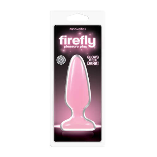 NSN-0475-34 - Pink Glow in the Dark Medium Size Firefly Butt Plug