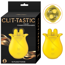 Nasstoys – “Clit-Tastic” Rechargeable Tulip Finger Massager (Yellow)