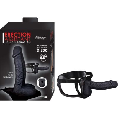 Nass Toys Erection Assistant 8 point 5 inch Hollow Strap on Black 3055 2 782631305524 Multiview