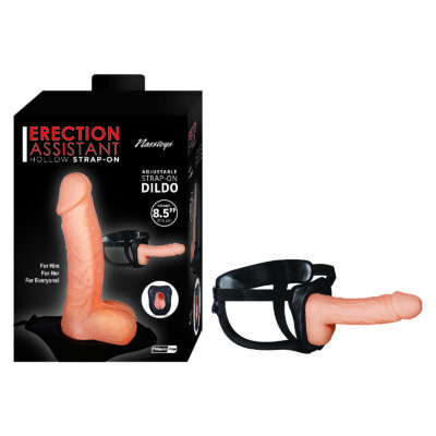 Nass Toys Erection Assistant 8 point 5 inch Hollow Strap on Light Flesh 3055 1 782631305517 Multiview