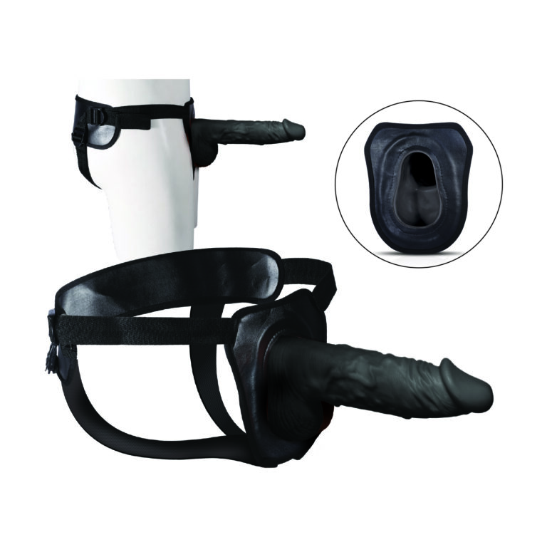 Nass Toys Erection Assistant 9 point 5 inch Hollow Strap on Black 3056 2 782631305623 Detail