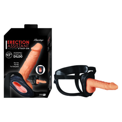 Nass Toys Erection Assistant 9 point 5 inch Hollow Strap on Light Flesh 3056 1 782631305616 Multiview