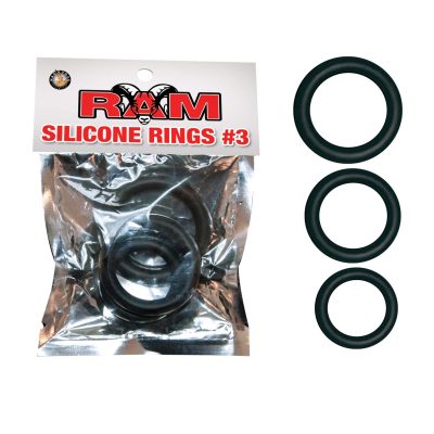 Nass Toys Nasswalk RAM Silicone Cock Rings 3 Sizes Black 2591 C 782631259131 Multiview