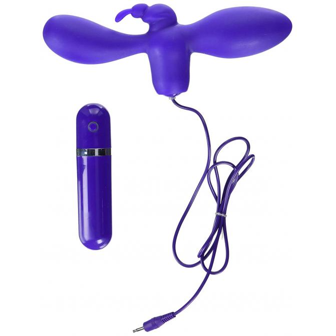 Nass Toys Nasswalk Sinful Dual Exciter Remote Vibrating Dual Toy Purple 2542-2-PPL 782631254228