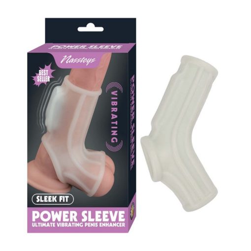 Nass Toys Ribbed Vibrating Power Sleeve White 3125 1 782631312614 Multiview