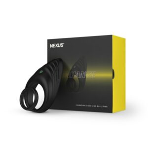 Nexus Enhance Rechargeable Vibrating Cock and Ball Ring Black ENH001 5060274221186 Multiview