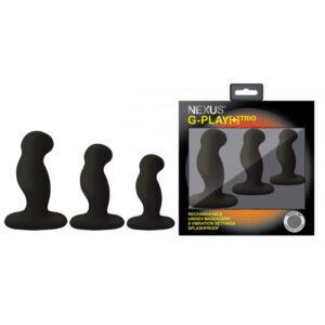 Nexus G Play Trio Vibrating Anal Vaginal Plug Kit Black PGPT002 5060274221452 Multiview