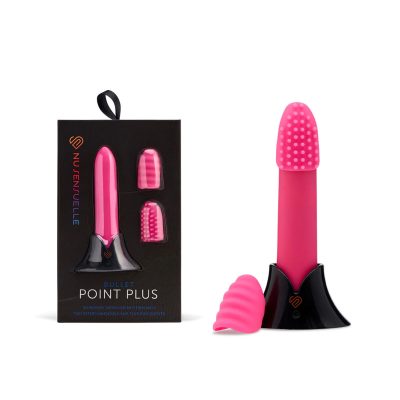 Nu Sensuelle Point Plus Bullet Vibrator and 2 Silicone Sleeves Pink BT W61PK 9342851002620 Multiview