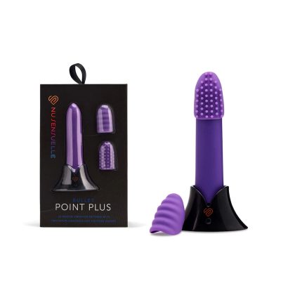 Nu Sensuelle Point Plus Bullet Vibrator and 2 Silicone Sleeves Purple BT W61PU 9342851002552 Multiview